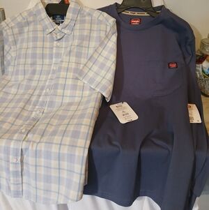 Mens Wrangler Work Shirt And Bonus Casual Shirt